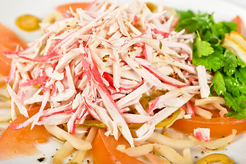 Image showing salad of crab meat