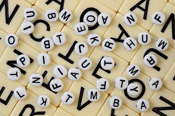 Image showing chaotic alphabet background
