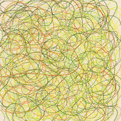 Image showing crayon scribble in spring colors