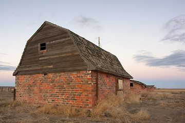 Image showing abandoned farm buildings in prairie