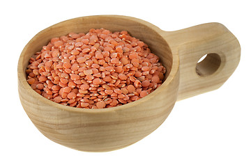 Image showing scoop of red lentils