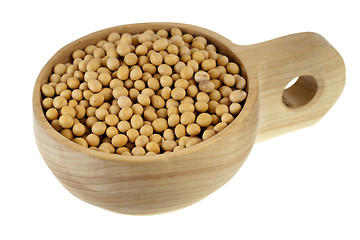 Image showing scoop of yellow soy beans