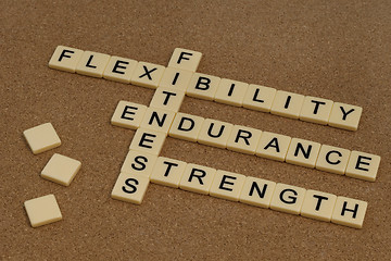 Image showing endurance, flexibility, strength  - fitness concept