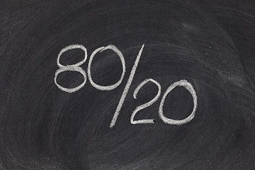 Image showing Pareto principle, eighty-twenty rule 