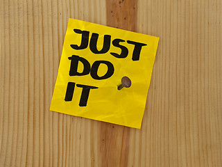 Image showing just do it - motivational reminder