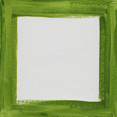 Image showing green frame on white canvas