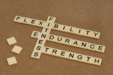 Image showing endurance, flexibility, strength  - fitness concept