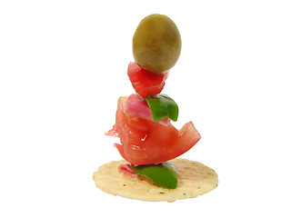 Image showing Tower snack..:)-clipping path