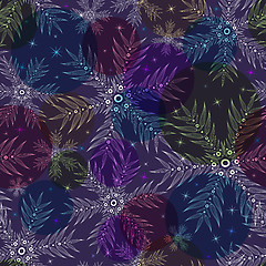 Image showing Dark violet christmas seamless pattern