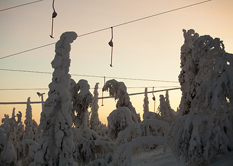 Image showing ski resort evening view