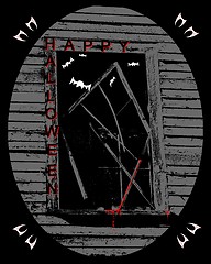 Image showing a creepy happy halloween greeting