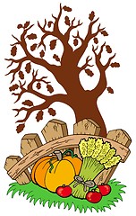 Image showing Thanksgiving motive with tree