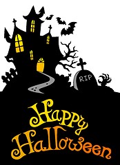 Image showing Halloween house with sign 3