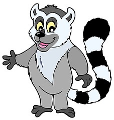 Image showing Cartoon lemur