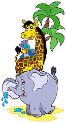 Image showing Cartoon African animals