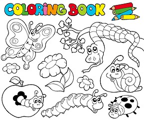 Image showing Coloring book with small animals 1