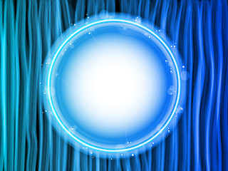 Image showing Abstract Blue Lines Background with White Circle