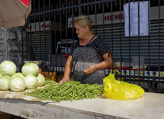Image showing Selling greens