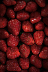 Image showing Low-key strawberries