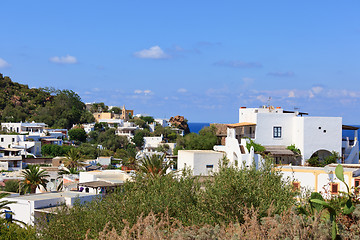 Image showing Town with white houses