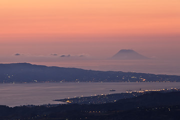 Image showing Stromboli at sunset