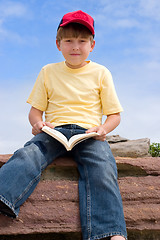 Image showing Sitting Boy with Book