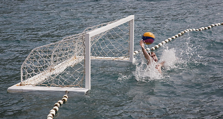 Image showing Goalkeeper in action