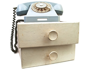 Image showing old phone at drawers