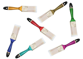 Image showing multicolored brushes