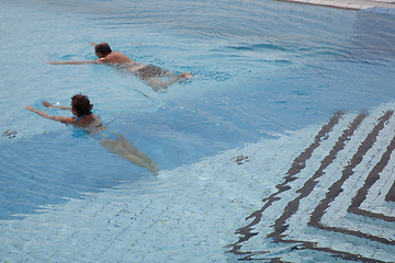 Image showing Swimming in the pool