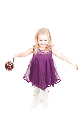 Image showing Studio shot of baby girl in gala dress