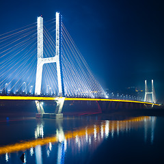 Image showing bridge night