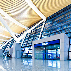 Image showing walkway of airport