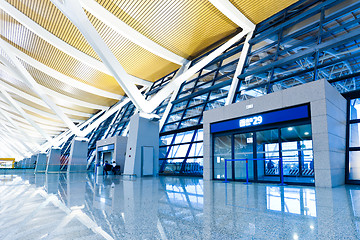 Image showing walkway of airport