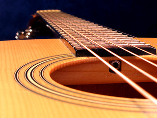 Image showing Acoustic guitar close up