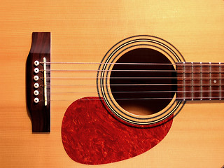 Image showing Acoustic guitar close up
