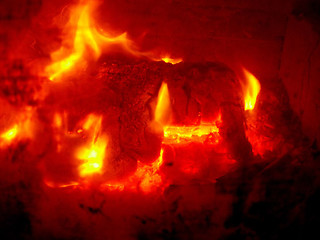 Image showing Burning horse