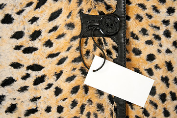 Image showing Blank label on leopard clothing