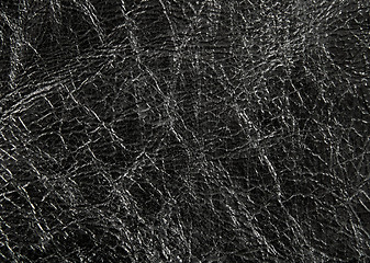 Image showing Shiny black leather texture