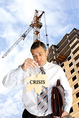 Image showing finance crisis in construction