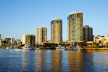 Image showing Dockside Marina Brisbane Australia