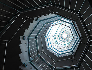 Image showing spiraling stairs