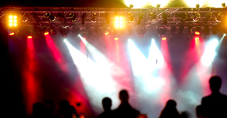 Image showing crowd and spotlights