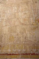 Image showing ancient Egyptian colored bas-reliefs