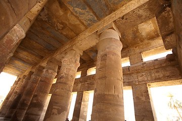 Image showing columns of Karnak Temple, Egypt, Luxor