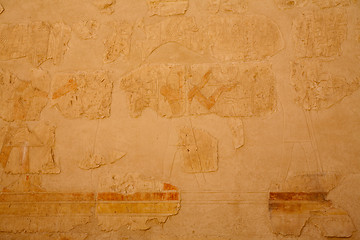Image showing ancient Egyptian colored bas-reliefs