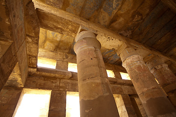 Image showing columns of Karnak Temple, Egypt, Luxor