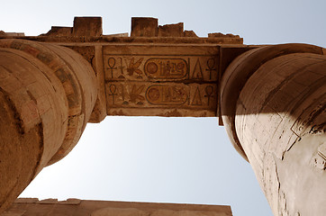 Image showing columns of Karnak Temple, Egypt, Luxor