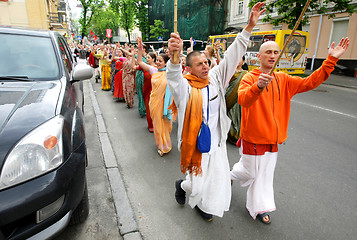 Image showing Hare Krishna followers