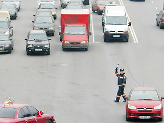 Image showing Road policeman